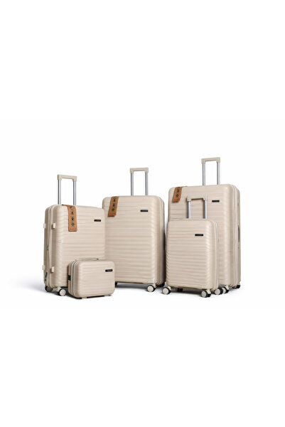 carbon Pp Material Anti-Breakage Travel Luggage Suitcase Set of 5 Pieces