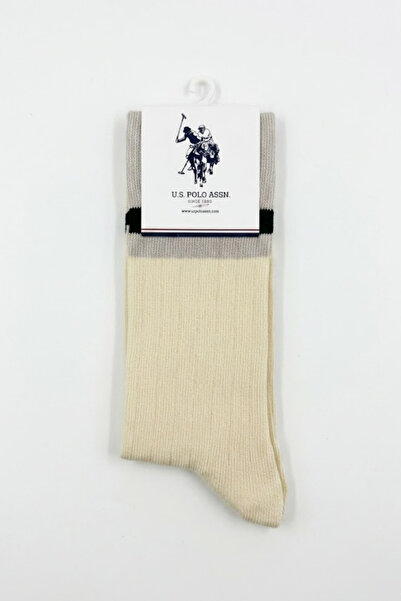 U.S. Polo Assn. Ecru Ribbed Socks