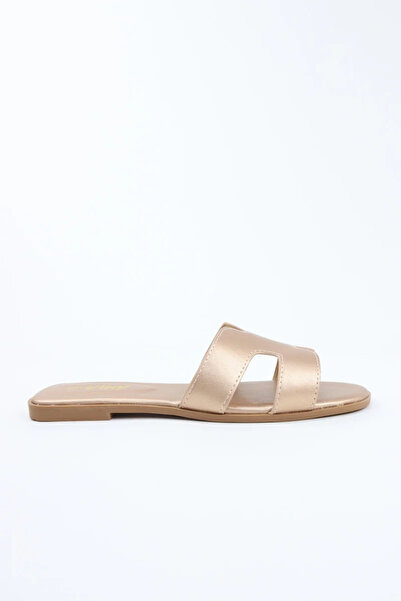 VİNY Women's Flat Slide Sandals – Elegant Open Toe Slip-On Slippers, Casual C...