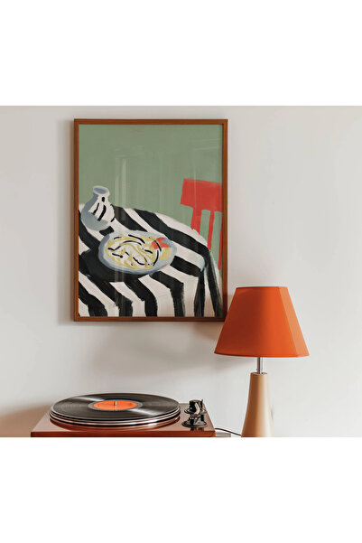 Tuba Decor One Piece Wooden Framed Tabletop Spaghetti Bowl