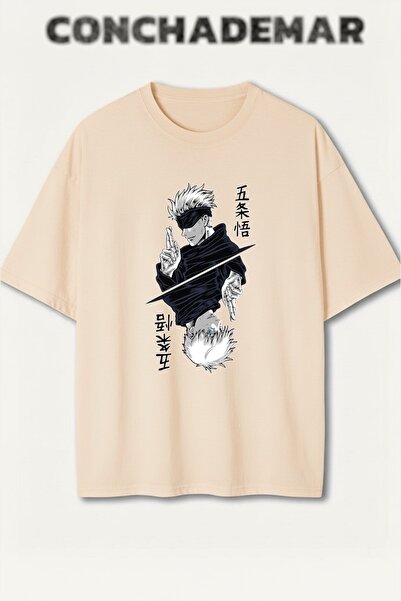 Vordevia Jujutsu Kaisen Printed Colorful Oversize T-Shirt Printed Premium Ove...