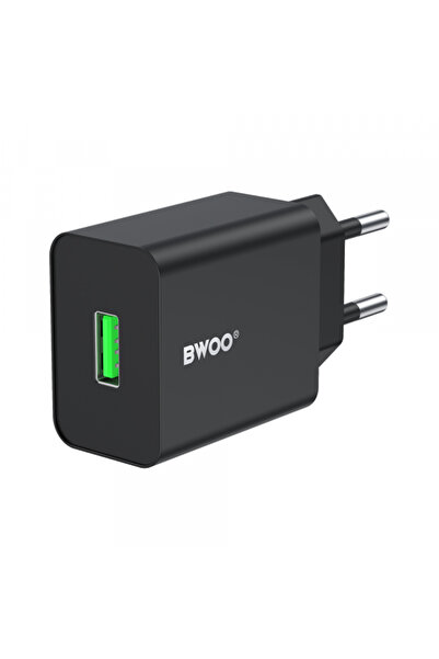 Bwoo CDA249 Mains Charger, 12W, 2.4A, 1 x USB-A, Black