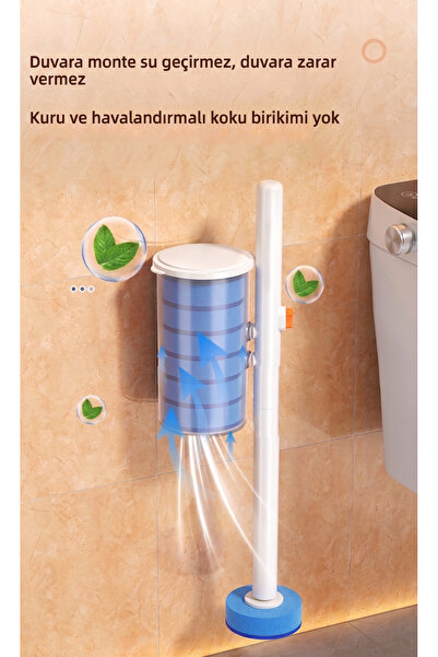 MOVA Manyetik Duvara Monte Tek Kullanımlık Tuvalet Fırçası Seti | 360° Esnek ...