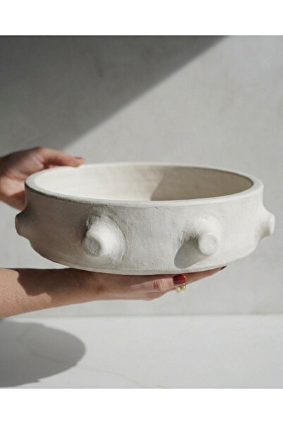 Yalda atelier Handmade Runa bowl dekoratif büyük kase | 30 cm çap