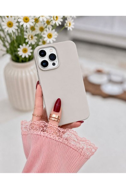 OLEA AKSESUAR iPhone 16 Pro Max Case with Velvet Camera Raised Launch Silicon...