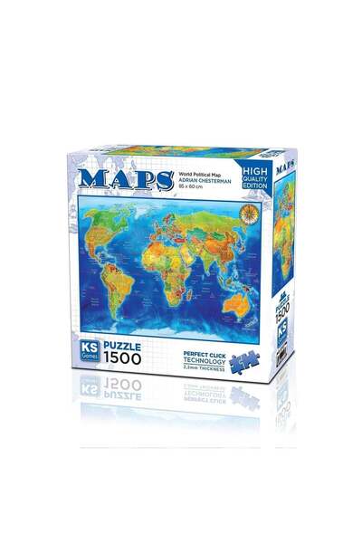 Generic Brand 22043 Puzzle 1500 World Political Map