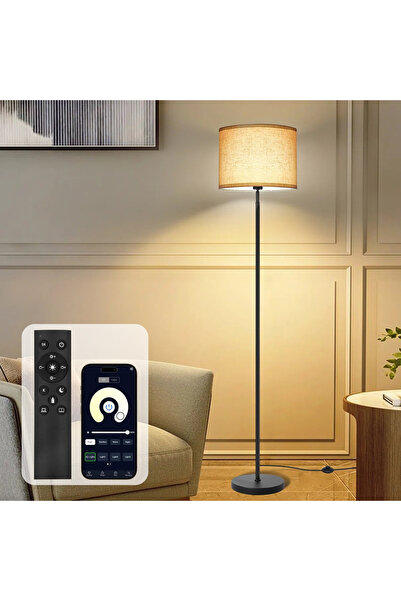 Bojasmiial Modern Floor Lamp with Remote Control Dimmable Standing Lamp for L...