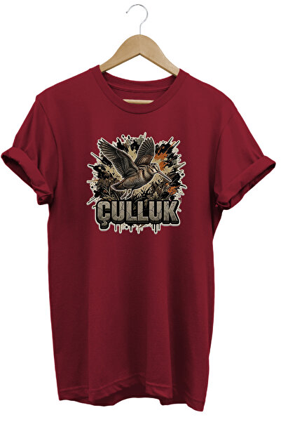 remonz Çulluk Graphic Printed Crew Neck Cotton Hunter Nature T-Shirt