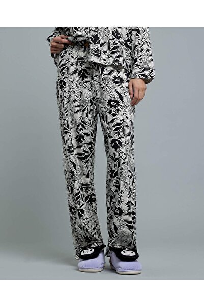 R&B Printed Lapel Collar Pyjama Set