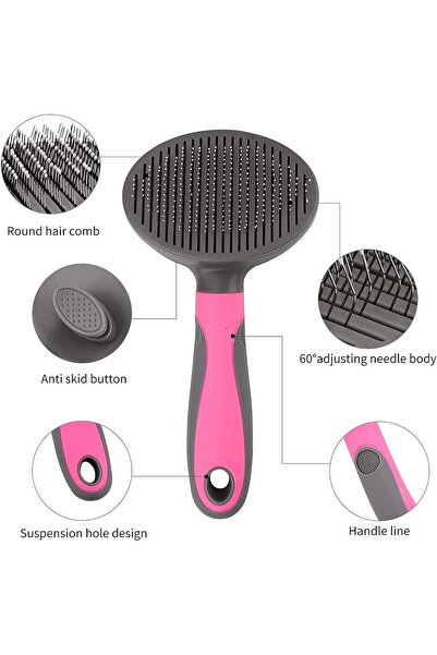Arabest Cat Grooming Brush, with Release Button,Self Cleaning Slicker Brushes...