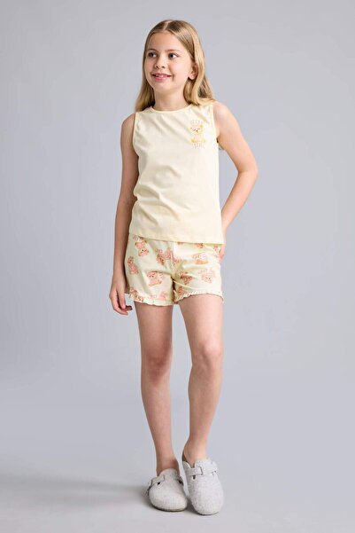 DeFacto Regular Fit 2-Piece Pajama Set for Girls H8113A826Sm