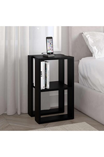 Mourah Home Lonie Nightstand 34cm W - Black Bute