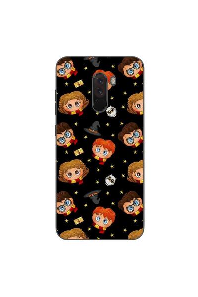OEM Калъф за Xiaomi Pocophone F1, силиконов гел TPU, с десен Хари Потър, черен
