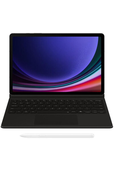 Samsung Galaxy Tab S9 Tablet + Book Cover Keyboard Case, 12GB, 256GB, WiFi, B...
