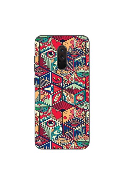 OEM Husa compatibila cu Xiaomi Pocophone F1 Silicon Gel Tpu Model Pop Art Geo...