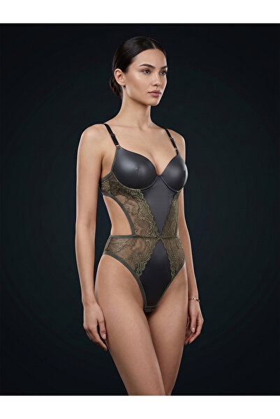 love secret Kaplı Deri Görünümlü Babydoll / Sexy Bodysuite