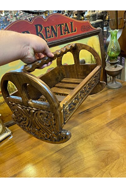 ANTİKA AYAL Ahşap beşik 34x28