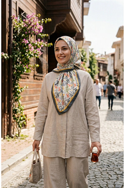 sefamerve Digital Soft Scarf 70361-10 Smoked