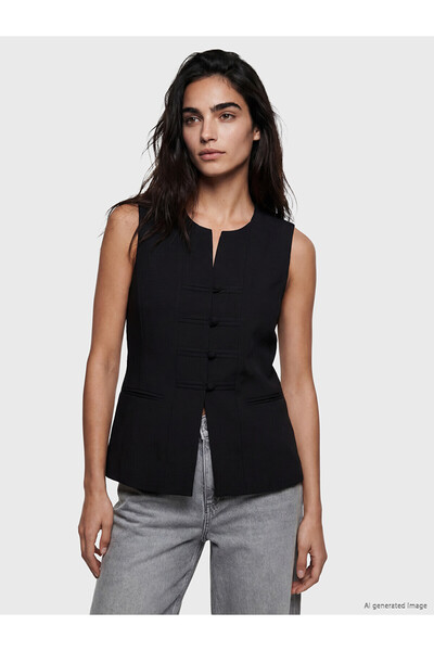 LC Waikiki Ozmarka New Season Modal Blended Women's Classic Vest