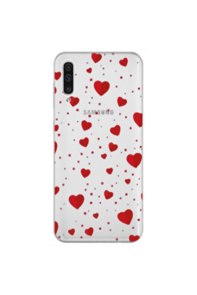 Other Samsung A70 Dot hearts Transparent Silicone TPU Θήκη