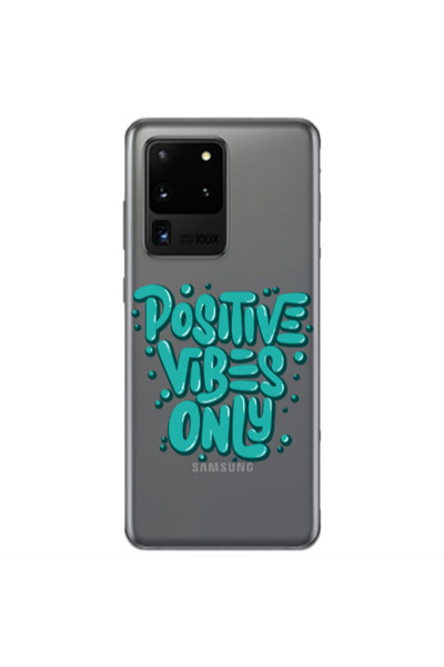 Other Samsung S20 Ultra Positive Vibes Only Transparent Silicone TPU Θήκη