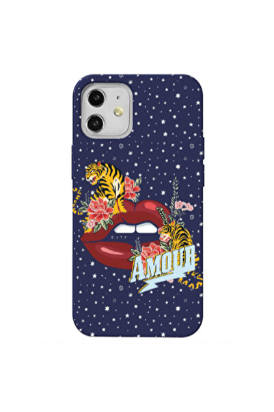 Other Apple iPhone 12 Amour Dark blue Colored Silicone TPU Θήκη