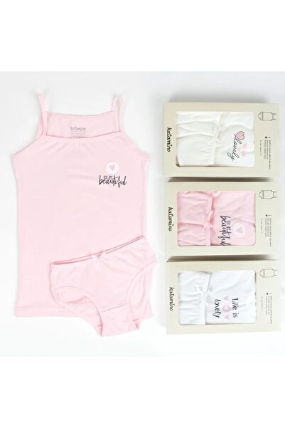 Katamino 3-10 Years Old Girls Heart Printed Thin Strap Athlete Slip Underwear...