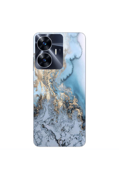 Other Realme Note 50 Marble Gold Design Transparent Silicone TPU Θήκη