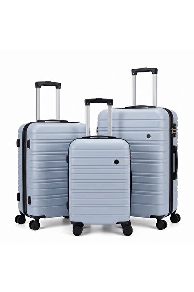 Flieger Luggage 3 Piece Luggage Set, Lightweight ABS Hard Shell Luggage Set w...