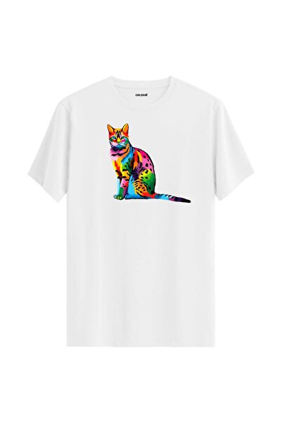 Colermi Colorful Milo Cat Printed T-Shirt