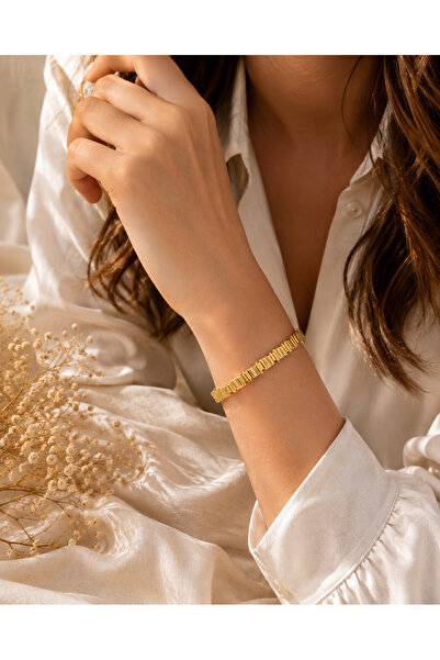 Belasso Xuping Gold Color Zircon Stone Rhythm Model Women's Bracelet