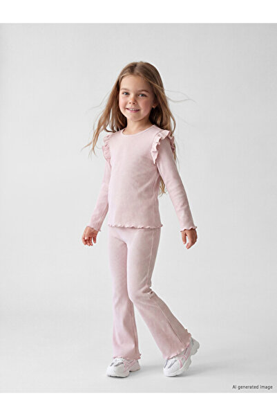 LC Waikiki Esvab • Modern & Distinctive Ribbed Girls' Spanish Leggings