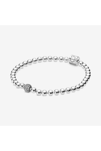 Pandora Bratara cu Margele in stil Pave din Argint 925 - 19cm