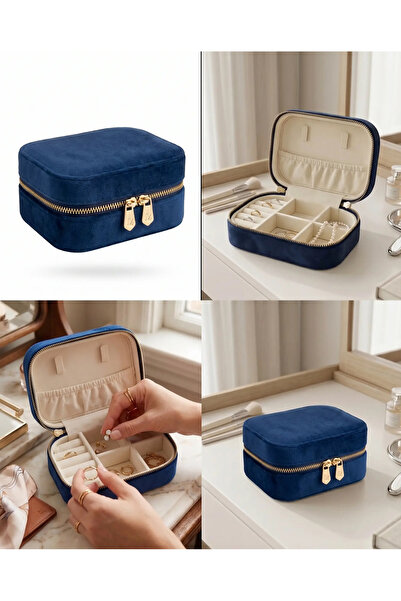 Dorvina Jewelry Box Organizer Travel Case Necklace Ring Earring Organizer Vel...