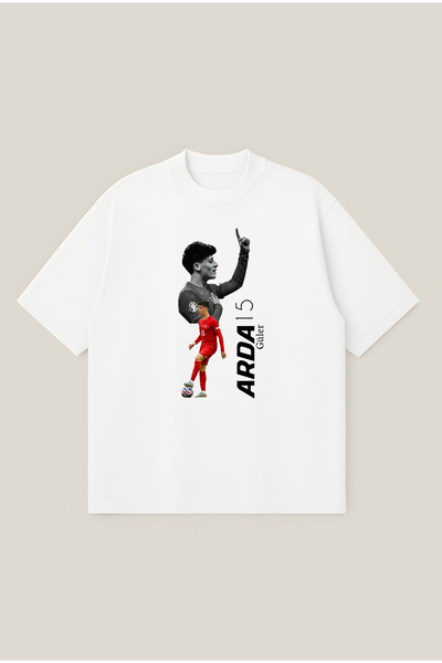 Moon Dancer Arda Güler Oversize Boxy Cut Unisex 100% pamučna majica sa printo...
