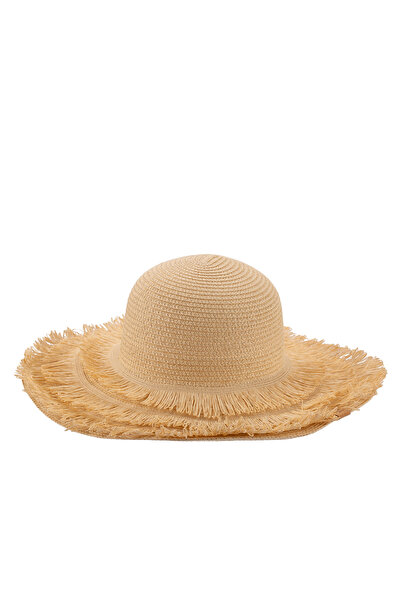 Nordbron Ekru Kadın Düz Örgü Şapka Quinn Straw Hat