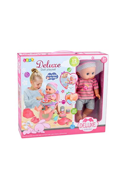 LeanToys Bebeluș cu scaun care plânge, urinează, bolborosește, scoate 12 sune...