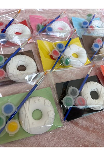 magnocandles Donut Taş Boyama Seti 15 Adet / Aile, Okul, çocuk Etkinlik/ Doğu...