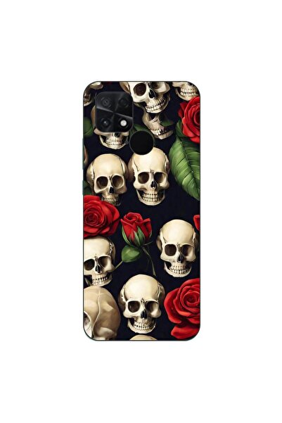 OEM Case compatible with Xiaomi Poco C40 Silicon Gel Tpu Pattern Skulls and R...