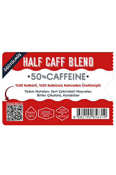 Moliendo Finest Coffee Half Caff %50 Kafeinli Blend Kahve (Öğütülmüş Filtre Kahve) 250 g