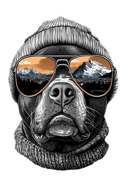 MegaSticker Beret-Wearing Pitbull Sticker Car, Motorcycle, Helmet, Laptop, Gl...