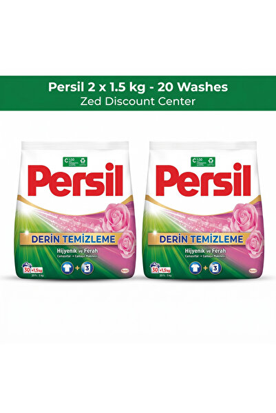 Persil Detergent pudră Magic de Trandafir 1.5 kg x2 (Total 20 spălări)