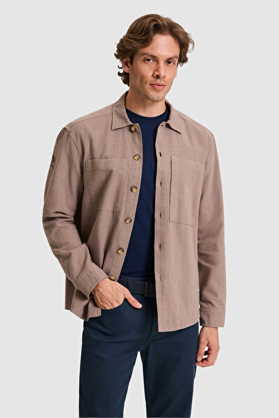 U.S. Polo Assn. Erkek Kahverengi Uzun Kollu Gömlek 50324763-VR029