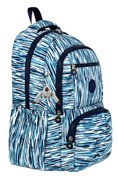 GALB Light Blue Patterned Tr5 Lux High School and Middle School Backpack Scho...