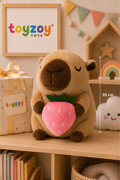 Toyzoy Toys Capybara Çilekli Seri 35 cm Koleksiyon & Yumuşacık Kaliteli Peluş...