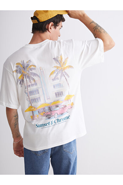 LC Waikiki Tricou bărbătesc din jerseu imprimat cu guler rotund