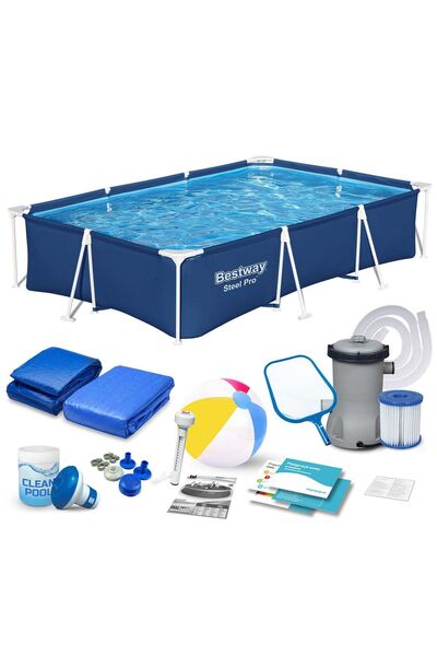 BESTWAY Piscină de grădină cu cadru 300 x 201 x 66 cm 16-în-1 56404N