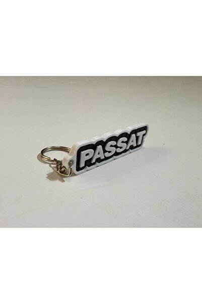 VW PASSAT LOGOLU PETEK DESENLİ 3D BASKI ANAHTARLIK - ARABA ANAHTARLIĞI