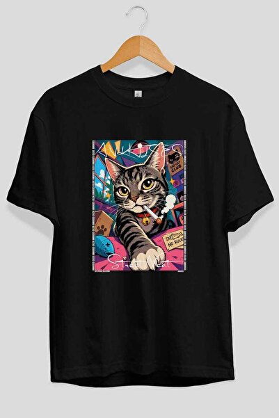 Ankhises Μπλουζάκι  "For the Love of Cats " με 38 σχέδια γάτας στο μπροστινό ...