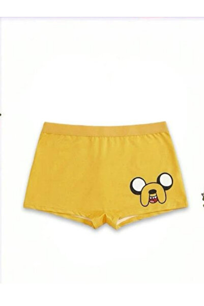 İsra Ayyıldız Moonstar Collection Sarı Adventure Time Jack Y2K Mini Şort